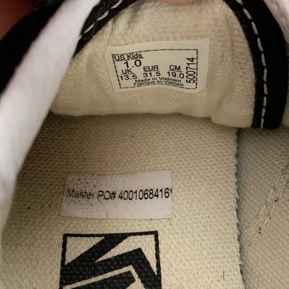Kids Vans. Black. Like new. Only worn a few times. - Picture 3 of 3